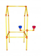 Parrots Toy With Bowl Yellow/Red/Blue M