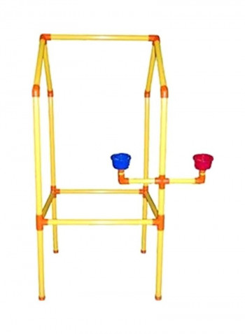 Parrots Toy With Bowl Yellow/Red/Blue M