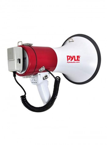 Megaphone Speaker With Built-In Siren PMP52BT White/Pink/Black