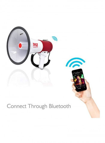 Megaphone Speaker With Built-In Siren PMP52BT White/Pink/Black
