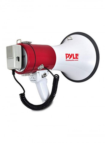 Megaphone Speaker With Built-In Siren PMP52BT White/Pink/Black