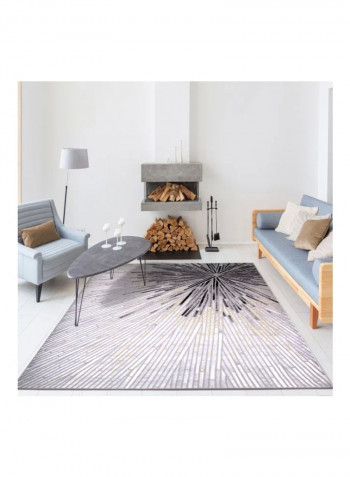 Adele Collection Carpet Modern Contemporary Area Rug Grey/Gold/Beige 150x230centimeter