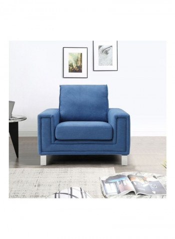 Caster Single-Seater Sofa Blue 98x84.5x86cm