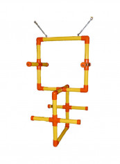 Double Cube Parrot Toy Yellow/Orange