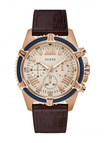 Men's Leather Chronograph Watch GW0053G4