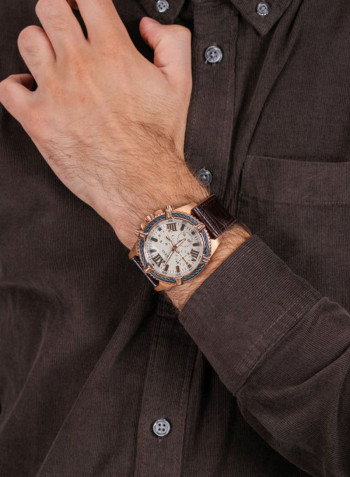 Men's Leather Chronograph Watch GW0053G4