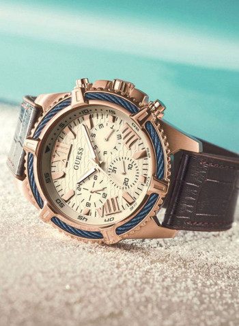 Men's Leather Chronograph Watch GW0053G4