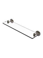 South Beach Collection Vanity Beveled Edges Glass Shelf Gold/Clear 22inch