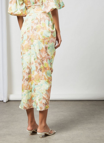 Floral Wrap Skirt Multicolour
