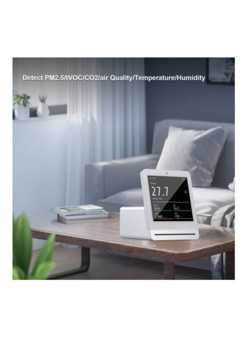 Multi-Functional Air Quality Detector Silver 11 x 9 x 11cm