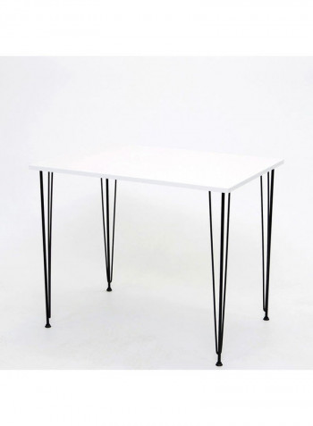 2 Seater Dining Set Black/White 68x99x3cm