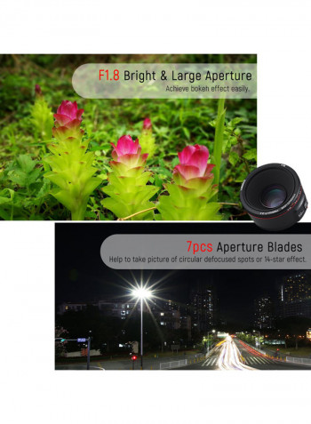 Standard Prime Auto Focus Lens Black/White/Red
