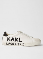 Logo Printed Contrasting Heel Low Top Sneaker أبيض تقييمات Logo Printed Contrasting Heel Low Top Sneaker أبيض