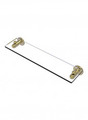 Wall Mounted Glass Shelf Clear/Gold 22x5x2.8inch