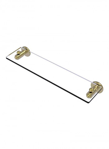 Wall Mounted Glass Shelf Clear/Gold 22x5x2.8inch