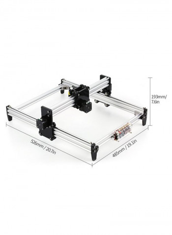 CNC Engraver Carver Laser Printer With Protective Glasses For Carving Cutting and Engraving Silver 5.5 x 10.5centimeter