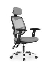 Household Breathable Mesh, Office, Lounge Rotating Chair with Bird-Shaped Handrail Grey/Black