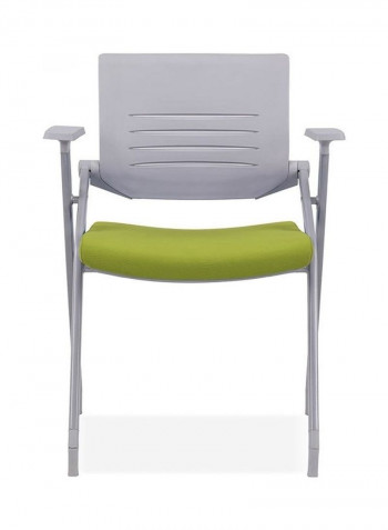Thick Breathable Mesh Folding Conference Chair Green/Grey 99 x 64 x 32cm