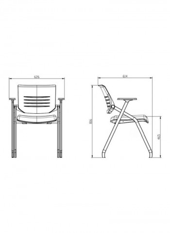 Thick Breathable Mesh Folding Conference Chair Green/Grey 99 x 64 x 32cm