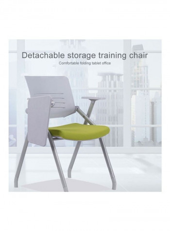 Thick Breathable Mesh Folding Conference Chair Green/Grey 99 x 64 x 32cm