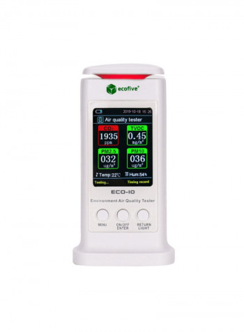 Temperature Humidity Professional Multifunctional Air Gas Detector White 19.5centimeter