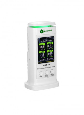 Temperature Humidity Professional Multifunctional Air Gas Detector White 19.5centimeter