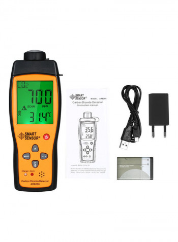Carbon Dioxide Detector Portable CO2 Meter Gas Tester Multicolor 25.5cm
