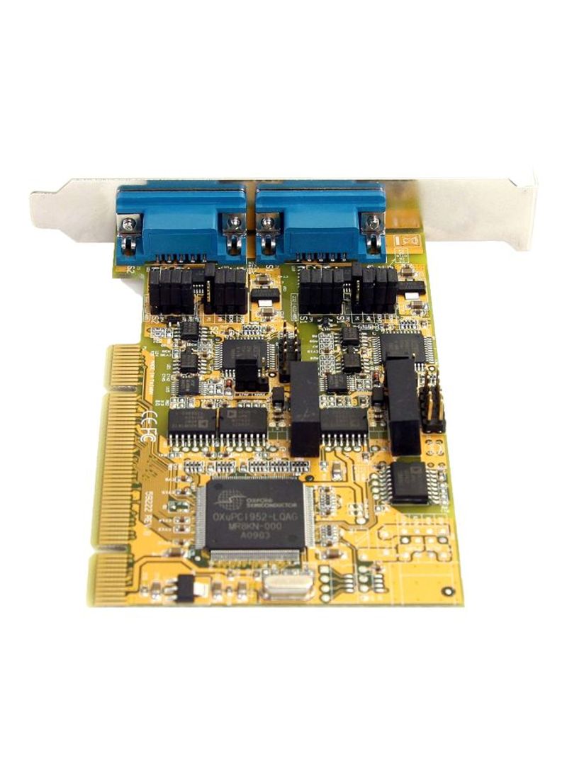 RS232/422/485 PCI Dual Port Serial Adapter Card Gold/Black/Silver