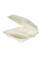 200-Piece Takeout Food Container White 9x9x3inch
