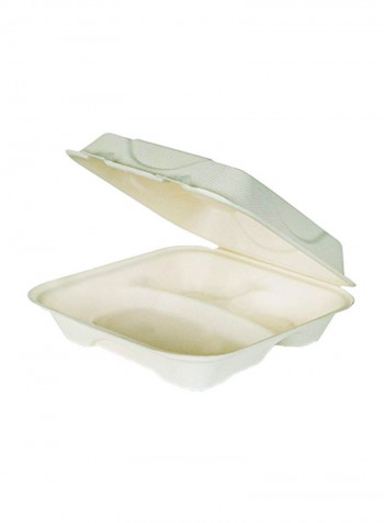 200-Piece Takeout Food Container White 9x9x3inch