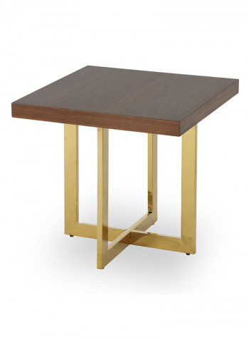 Pert End Table Brown/Gold 60x60x57.5cm