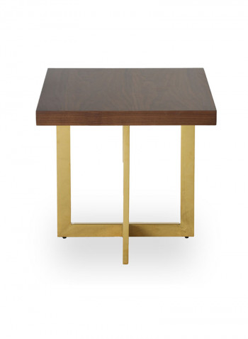 Pert End Table Brown/Gold 60x60x57.5cm
