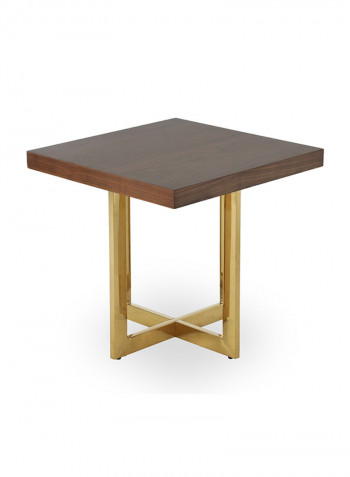 Pert End Table Brown/Gold 60x60x57.5cm