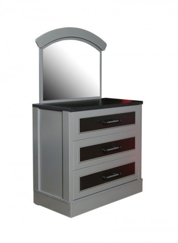 London Dresser With Mirror black 84 x 45 x 146cm