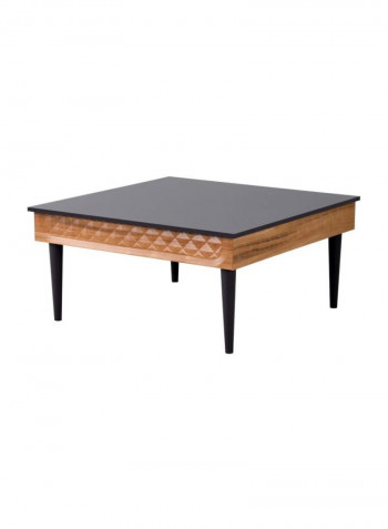 Vega Coffee Table Black/Brown 105x105x50cm