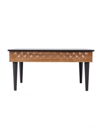 Vega Coffee Table Black/Brown 105x105x50cm