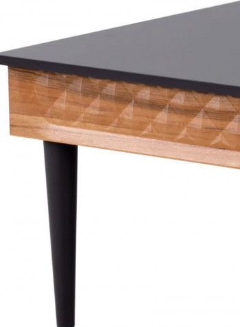 Vega Coffee Table Black/Brown 105x105x50cm