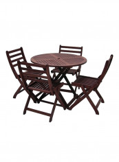 5-Piece Boeta Folding Dining Set Mahogany