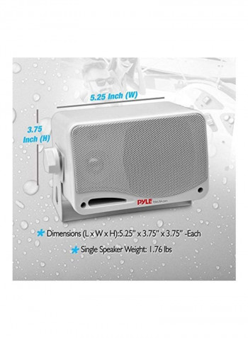 2-Piece Bluetooth Marine Speaker Grey