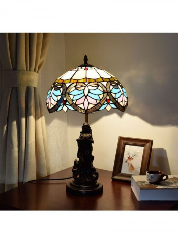 Creative Mediterranean Retro Glass Shade Table Lamp Multicolour 48x39x28centimeter