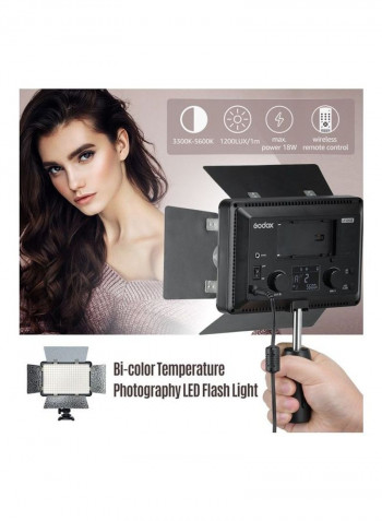 LED Photography Fill-in Lamp Flash Light with Remote Control Black
