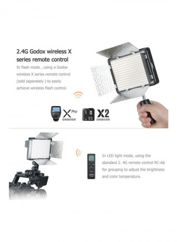 LED Photography Fill-in Lamp Flash Light with Remote Control Black
