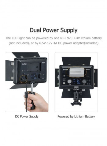 LED Photography Fill-in Lamp Flash Light with Remote Control Black