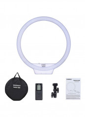 LED Video Ring Light With Remote Control 53x50x2.7centimeter White