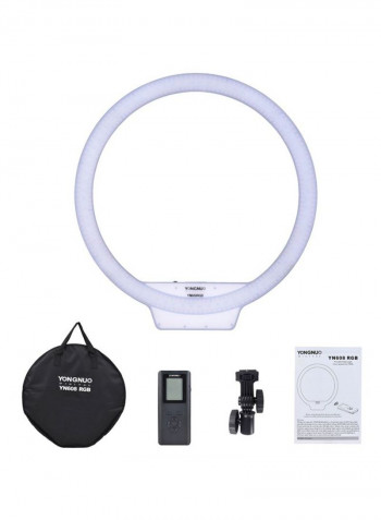 LED Video Ring Light With Remote Control 53x50x2.7centimeter White