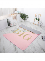 Letters Pattern Printed Mat Multicolour 145x195centimeter