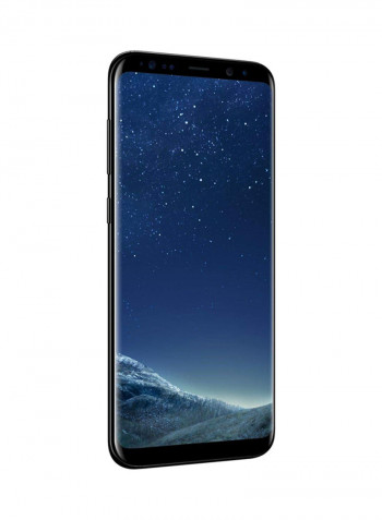 هاتف جاالاكسي S8 بلس ثنائي الشريحة لون أسود بذاكرة وصول عشوائي 4 جيجابايت وذاكرة داخلية 64 غيغابايت ويدعم تقنية 4G LTE