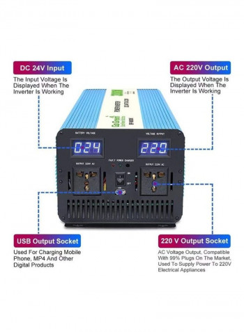 Pure Sine Wave Inverter Photovoltaic Power Converter Blue
