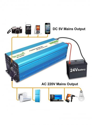 Pure Sine Wave Inverter Photovoltaic Power Converter Blue