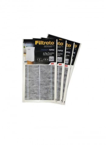 4-Piece Air Cleaning Filter FAP03 White/Grey